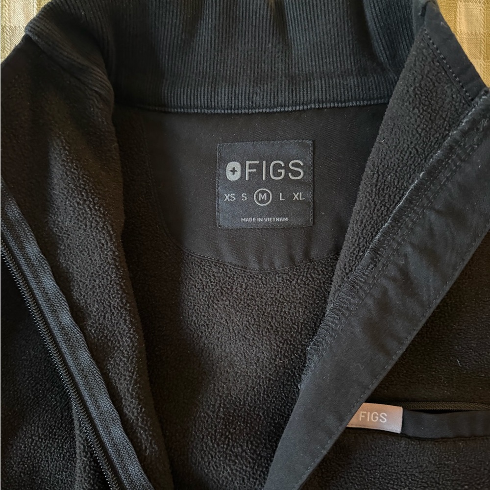 Figs on shift fleece jacket, women’s, black, M - Picture 2 of 3